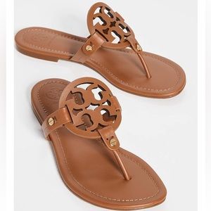 Tory Burch Miller Sandals in Tan Leather